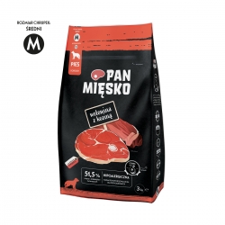 Pan Mięsko wołowina z koziną - granulat M 3kg